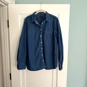 J. Crew dark denim shirt, XL